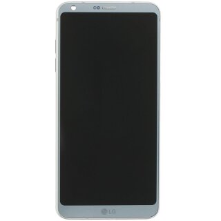 LG G6 LCD Display und Touchscreen mit Rahmen Platinum