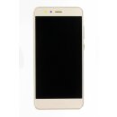 Huawei P10 Lite LCD Display und Touchscreen mit Rahmen Gold