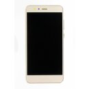 Huawei P10 Lite LCD Display und Touchscreen mit Rahmen Gold