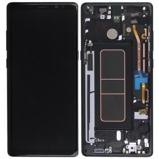 Samsung Galaxy Note 8 LCD Display und Touchscreen mit Rahmen Schwarz
