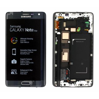 Samsung Galaxy Note Edge LCD Display und Touchscreen mit Rahmen Schwarz