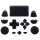 PS4 Pro Wireless Controller Tasten Set Buttons komplett Schwarz