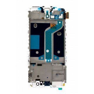 One Plus 5 LCD Display und Touchscreen mit Rahmen Weiss