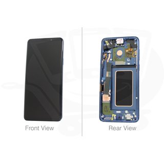 Samsung Galaxy S9 Plus LCD Display und Touchscreen mit Rahmen Blau