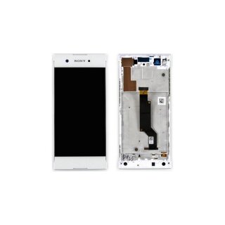 Sony Xperia XA1 LCD Display und Touchscreen mit Rahmen Weiss