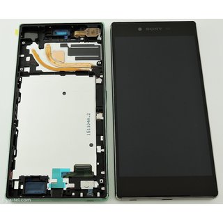 Sony Xperia Z5 LCD Display und Touchscreen mit Rahmen Chrom Silber