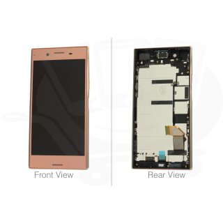 Sony Xperia XZ Premium LCD Display und Touchscreen mit Rahmen Pink