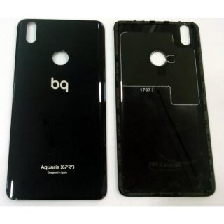 Aquaris BQ X und X Pro Akkudeckel Battery Cover Schwarz