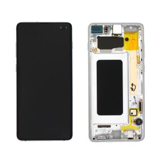 LCD + Touch + Frame für G975F Samsung Galaxy S10 plus - prism white