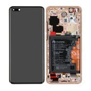LCD + Touch + Frame + Battery für ELS-NX9, ELS-N04 Huawei P40 Pro - blush gold