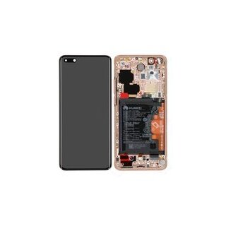 LCD + Touch + Frame + Battery für ELS-NX9, ELS-N04 Huawei P40 Pro - blush gold