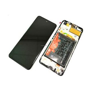 LCD + Touch + Frame + Battery für Huawei P Smart (2021) - Black