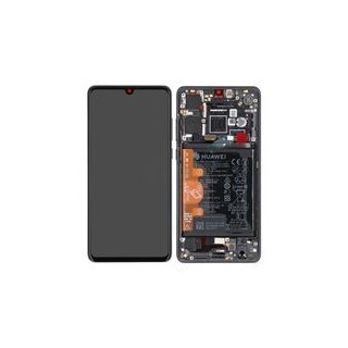 LCD + Touch + Frame + Battery für ELE-L29, ELE-L09 Huawei P30 - black - New Version