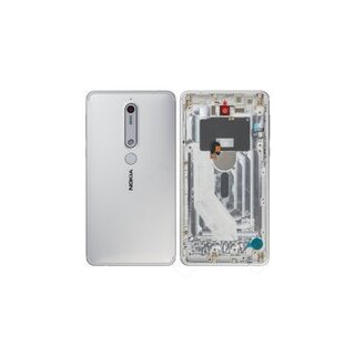 Battery Cover NFC für TA-1043 Nokia 6.1 Dual - white iron