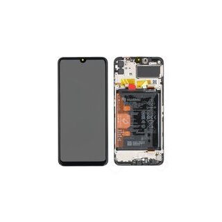 LCD + Touch + Frame + Battery für MED-LX9, MED-LX9N Huawei Y6p - black