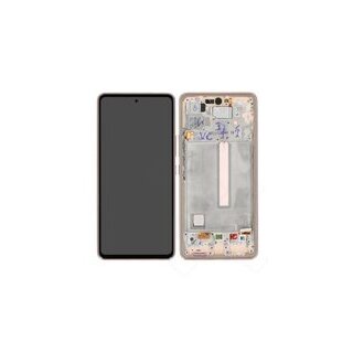 LCD + Touch + Frame für A536B Samsung Galaxy A53 5G - awesome peach