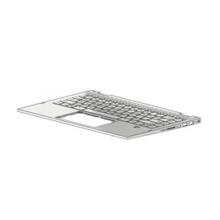 Keyboard/top cover with backlight in natural silver finish (includes backlight cable and keyboard cable)