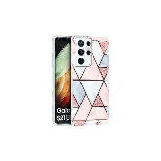 anco TPU Case marble für G998B Samsung Galaxy S21 Ultra - pink