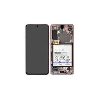 LCD + Touch + Frame + Battery für G991B Samsung Galaxy S21 - phantom pink