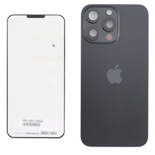 Back Glass (Original) - Black Titanium, Apple iPhone 15 Pro Max