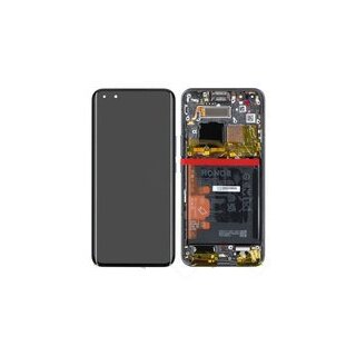 LCD + Touch + Frame + Battery für PGT-AN10, PGT-N19 Honor Magic5 Pro - black