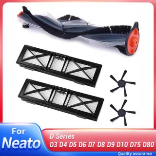 Main Brush Side Brush and Filter For Neato Botvac and D Series D3 D4 D5 D6 D7 D8 D9 D10 D75 D80 Robot Vacuum 
