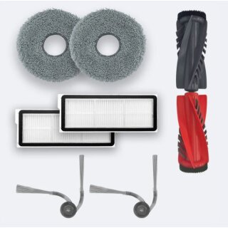 Kit für Roborock QRevo Curv (2x Filter-Seitenbürste-Wischmopp + 1x Hauptbürste)