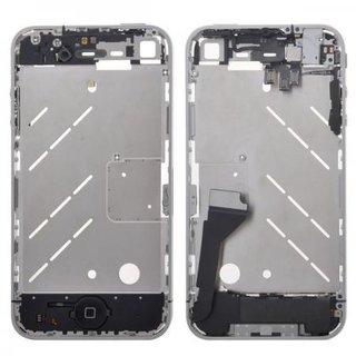 iPhone 4S Mittelrahmen inkl. Home Button + alle Tasten + Speaker (Einbaufertig)
