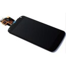 LG Nexus 4 LCD Display und Touchscreen mit Rahmen Schwarz