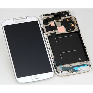 Samsung Galaxy S4 LCD Display und Touchscreen mit Rahmen Weiss