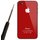 Apple iPhone 4 Glas - Back Cover in rot / red