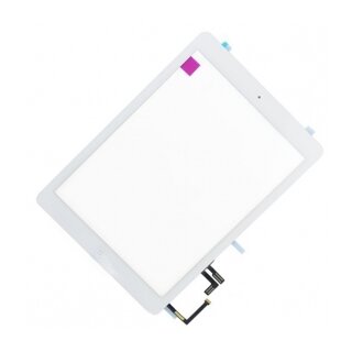 iPad Air Touch Screen Glas + Home Button + Kamera Halterung in weiss