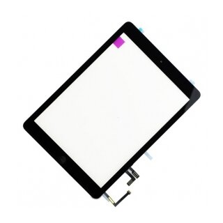 iPad Air Touch Screen Glas + Home Button + Kamera Halterung in schwarz