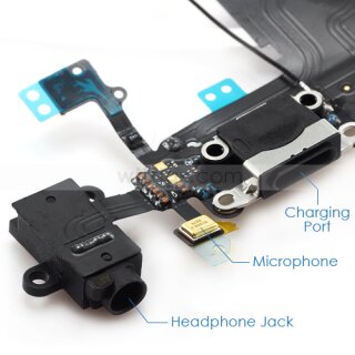 iPhone 5C USB Anschluss / Dock Connector Modul + Kopfhrer Eingang