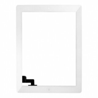 iPad 2 Touch Screen (Digitizer & Glas) + Home Button + Kamera Halterung in weiss