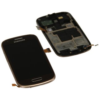 Samsung Galaxy S3 Mini LCD mit Rahmen und Touch Screen braun (GT-I8190)