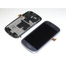 Samsung Galaxy S3 Mini LCD und Touchscreen mit Rahmen grau