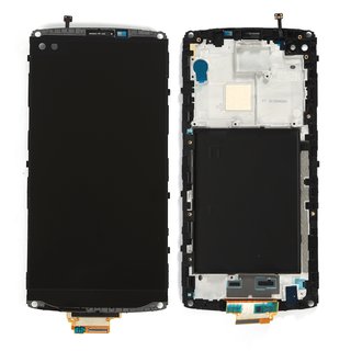 LG V10 LCD Display und Touchscreen mit Rahmen Schwarz