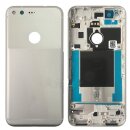 Google Pixel XL Akkudeckel Backcover Weiss Silber