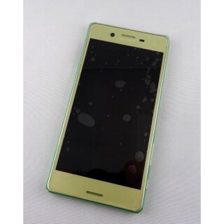 Sony Xperia X Performance LCD Display und Touchscreen mit Rahmen Limette