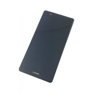 Huawei P9 Plus LCD Display und Touchscreen mit Rahmen Schwarz