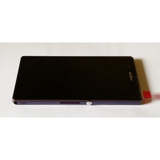 Sony Xperia Z3 LCD Display und Touchscreen mit Rahmen Purple