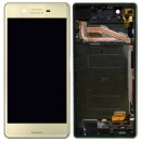 Sony Xperia X LCD Display und Touchscreen mit Rahmen Limette